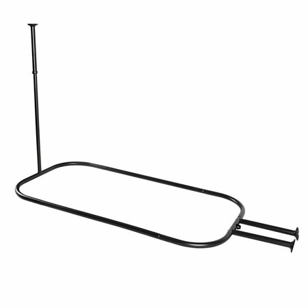 UTOPIA ALLEY Hoop Shower Rod for Clawfoot Tub - Black HP1BK